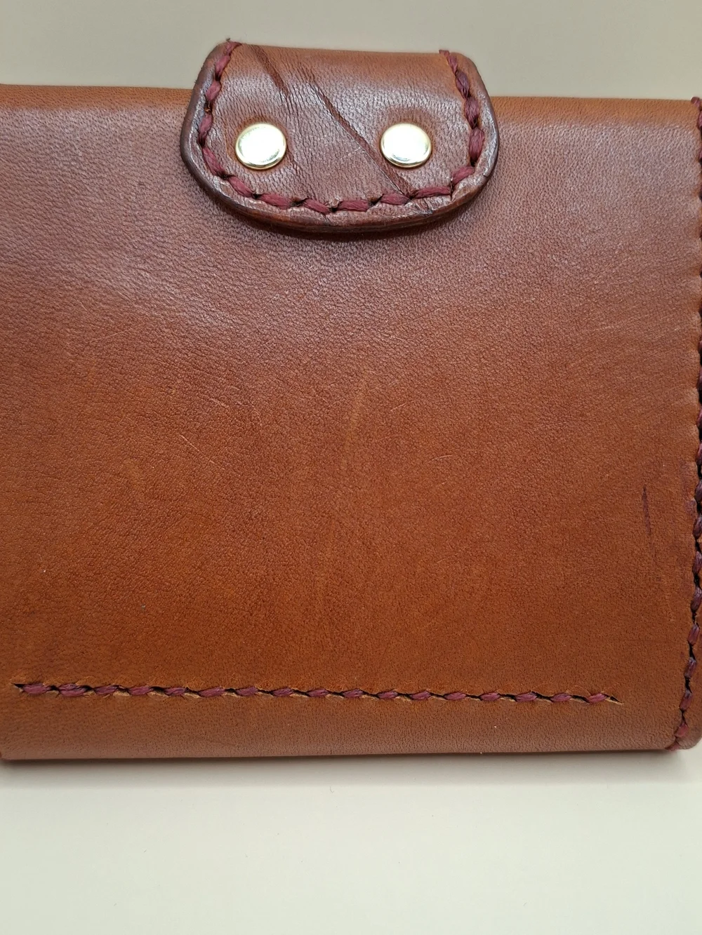 Handcrafted Brown Leather Wallet with Winchester Accent